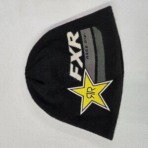 Rockstar Energy Men One Size Black Beanie Logo Graphic FXR Race‎ Division